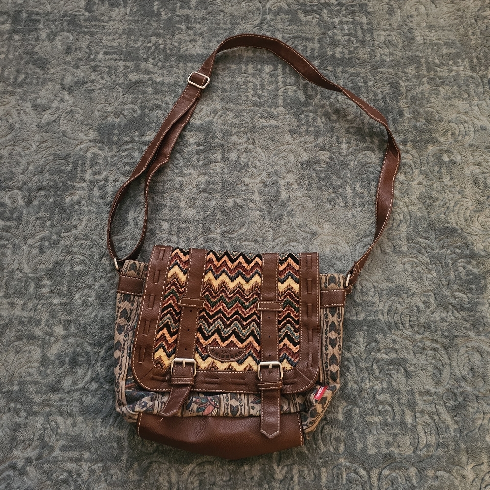 UNIONBAY Brown and Multicolor Crossbody Bag